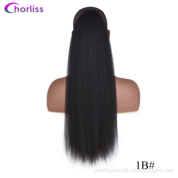 Wholesale Natural Indian Virgin Cheveux Afro Kinky Curly Hair Ponytails Real Drawstring Ponytail Hair Synthetic Extensions